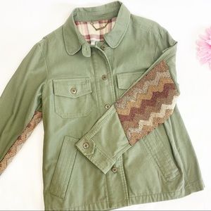 Capulet x Anthropologie Embellished Military Jacket: Army Olive Green